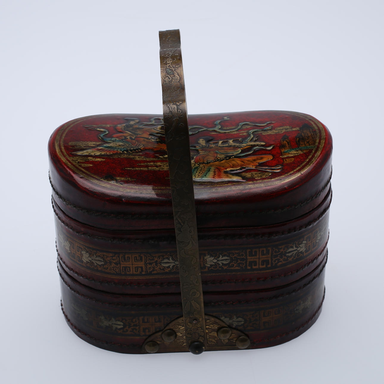 MATLÅDA, papier- maché, lack, Kina, 1900-tal.