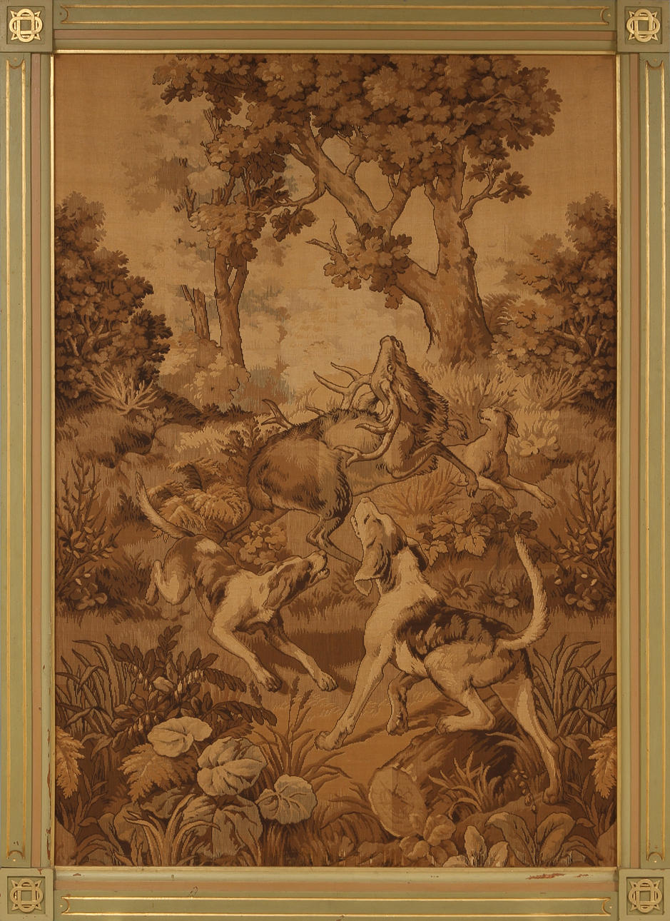 JEAN-BAPTISTE OUDRY, efter, jaktscen, 185 x 130 cm.