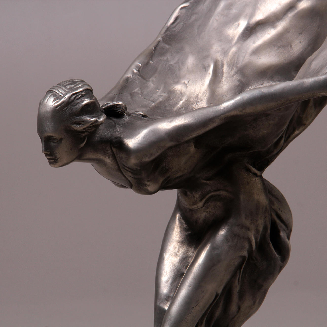 CHARLES SYKES. Skulptur, art deco, "Spirit of Ecstasy", höjd 59 cm.