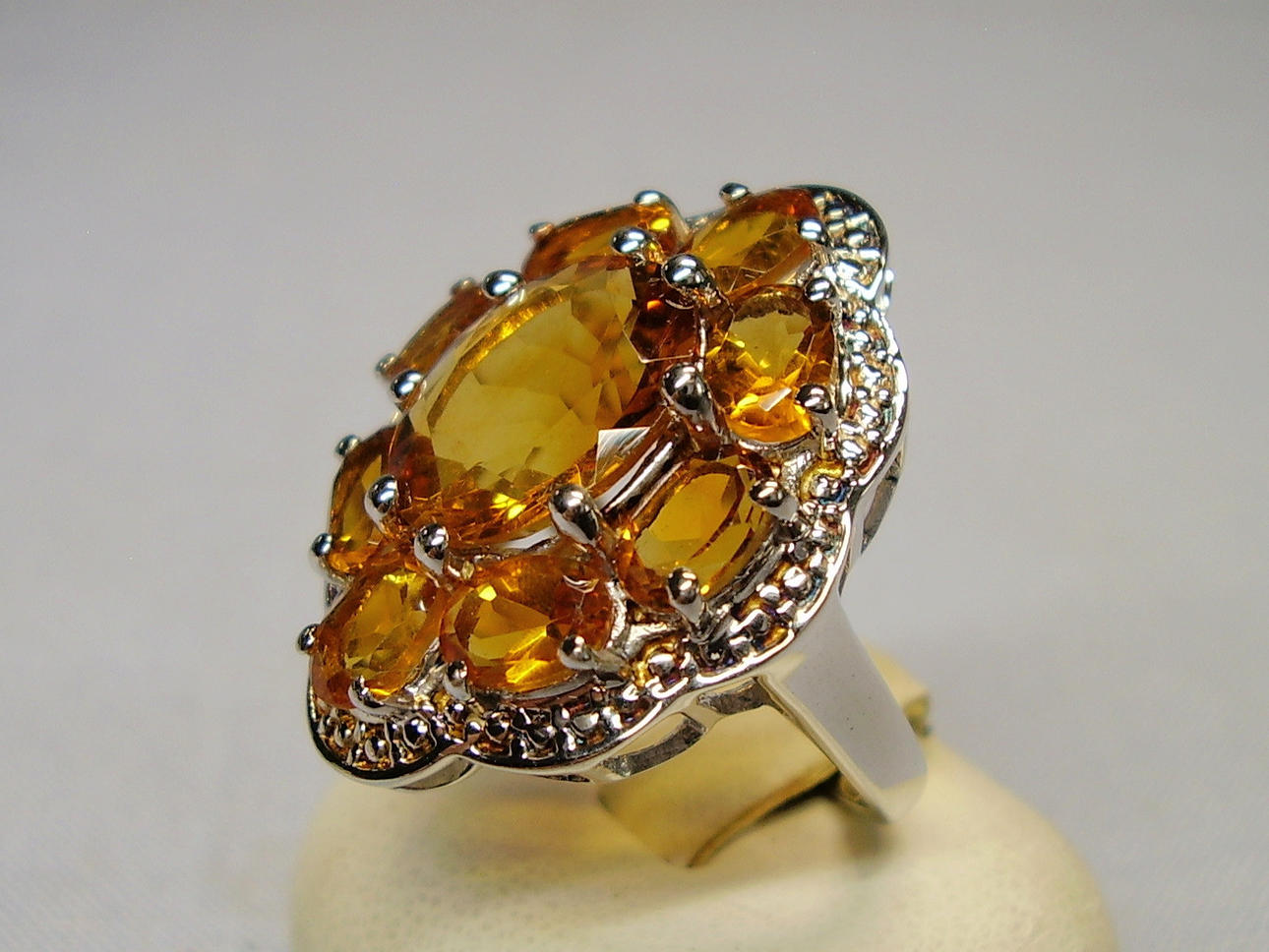 CITRIN RING SILBER 925 HARRY IVENS.