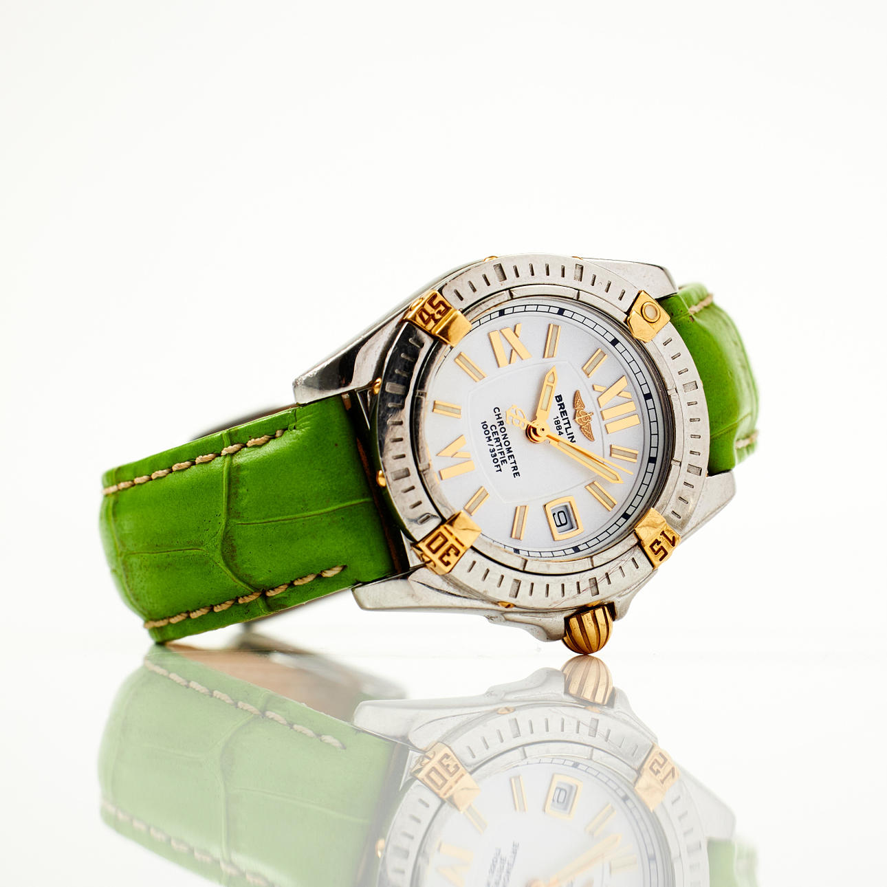 BREITLING, damur, Galactic, stål.