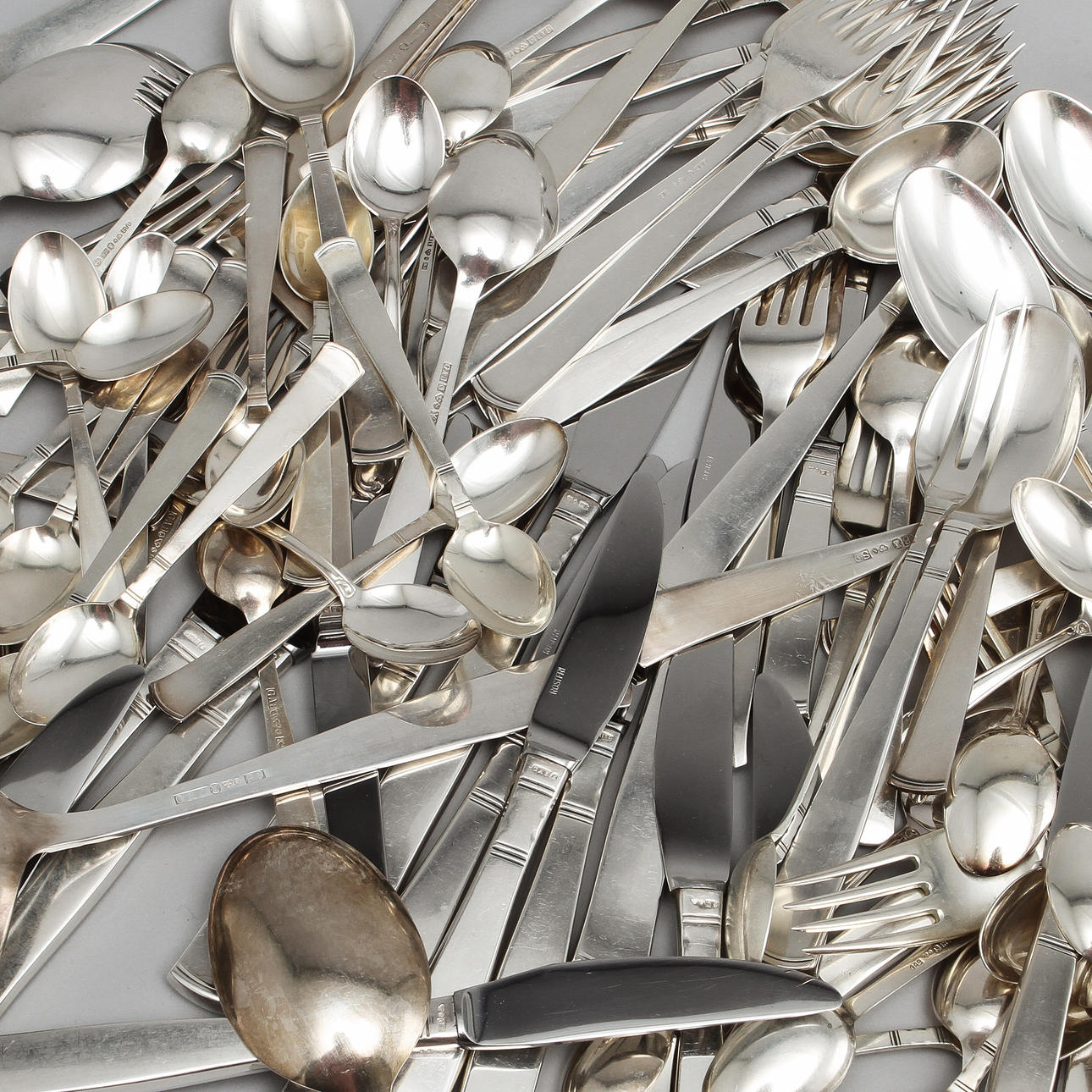 BESTICKSERVIS, 139 delar, silver, "Rosenholm", Guldsmedsaktiebolaget, ca 4720 gram.