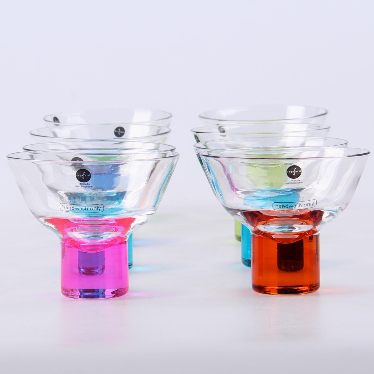 DESSERTGLAS, 8 st. Matz Borgström, Sagaform, samtida.