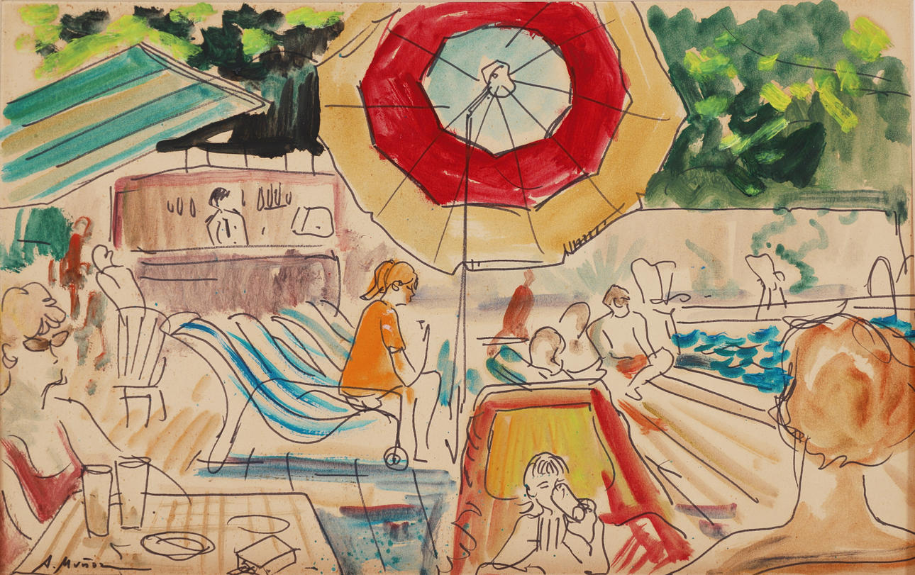 ALBERTO MUÑOZ. "MIXED TECHNIQUE" POOL TERRACE.