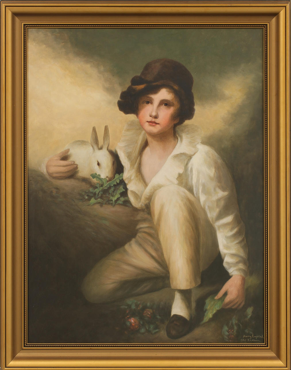 HARRY ENGBLAD. Olja på duk, motiv efter Raeburn, signerad.