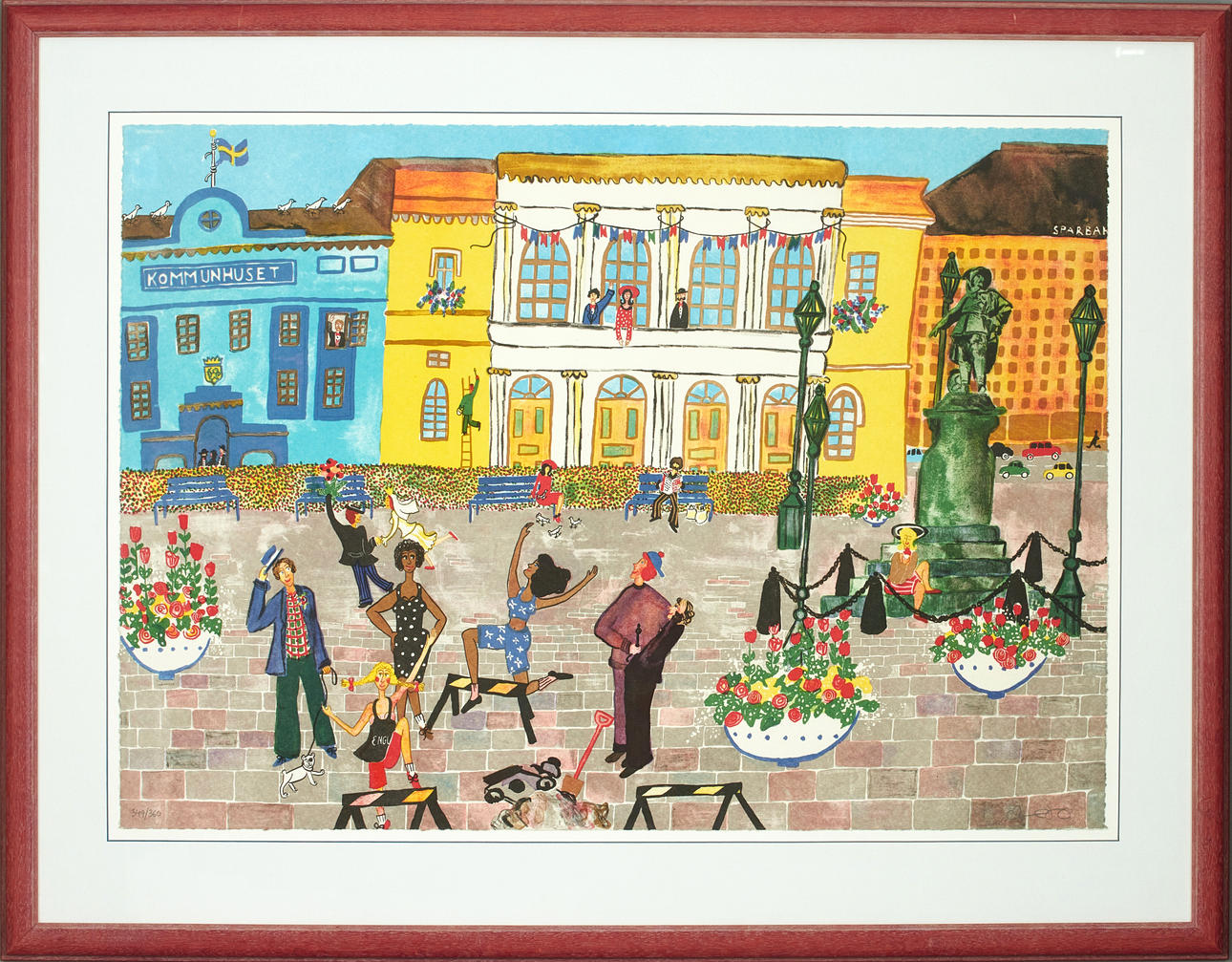 MARIKA LANG (F. 1961). Gothenburg, signed and numbered, color lithography, 349/360.