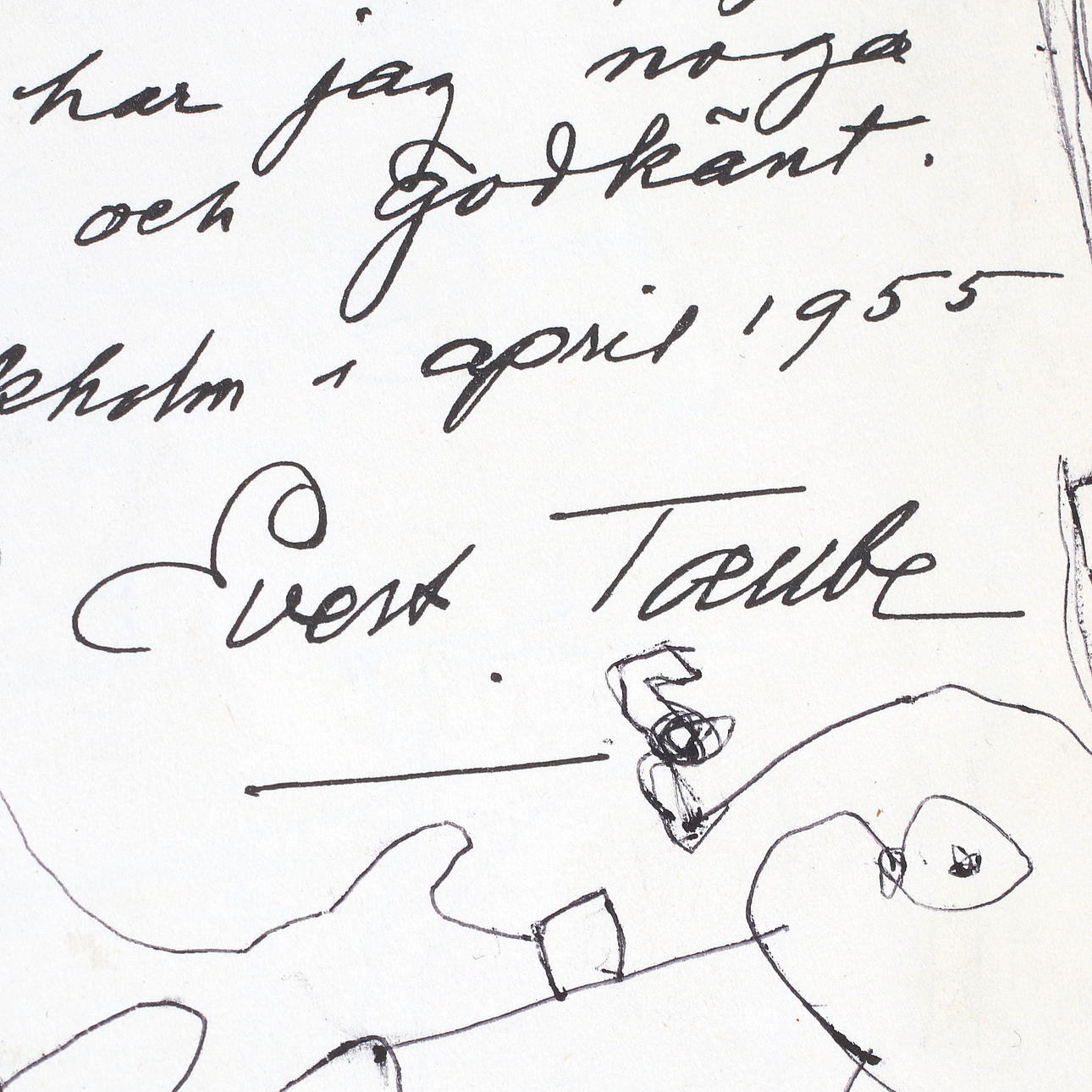 AUTOGRAMM, Evert Taube.