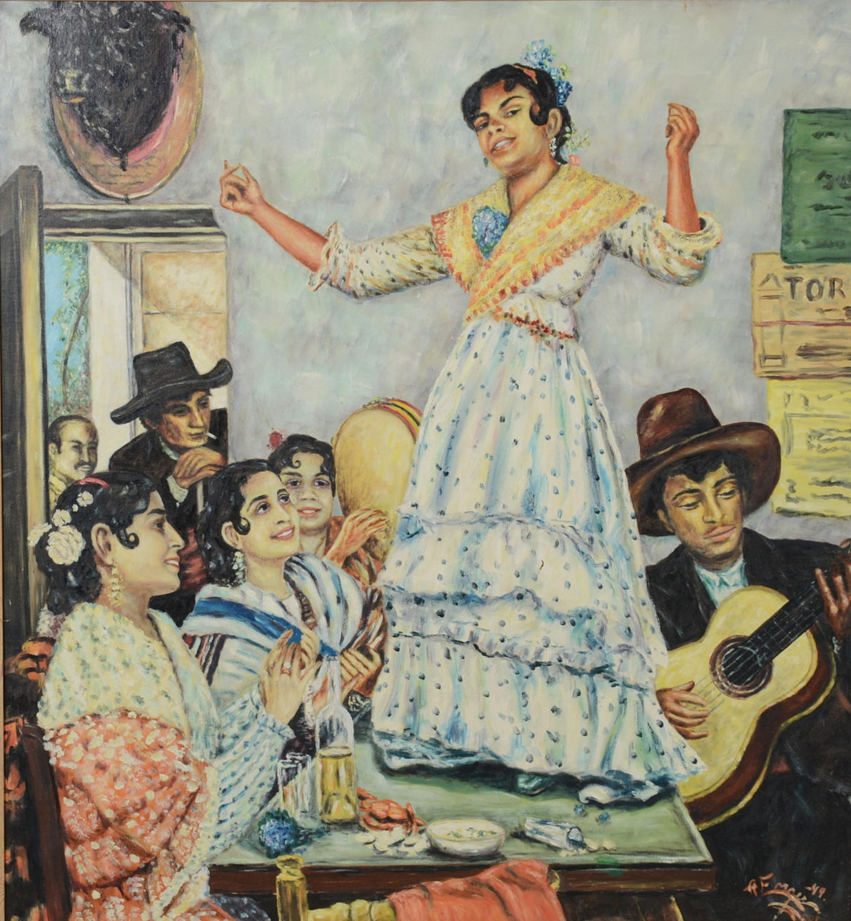 OKÄND KONSTNÄR. Olja på duk.