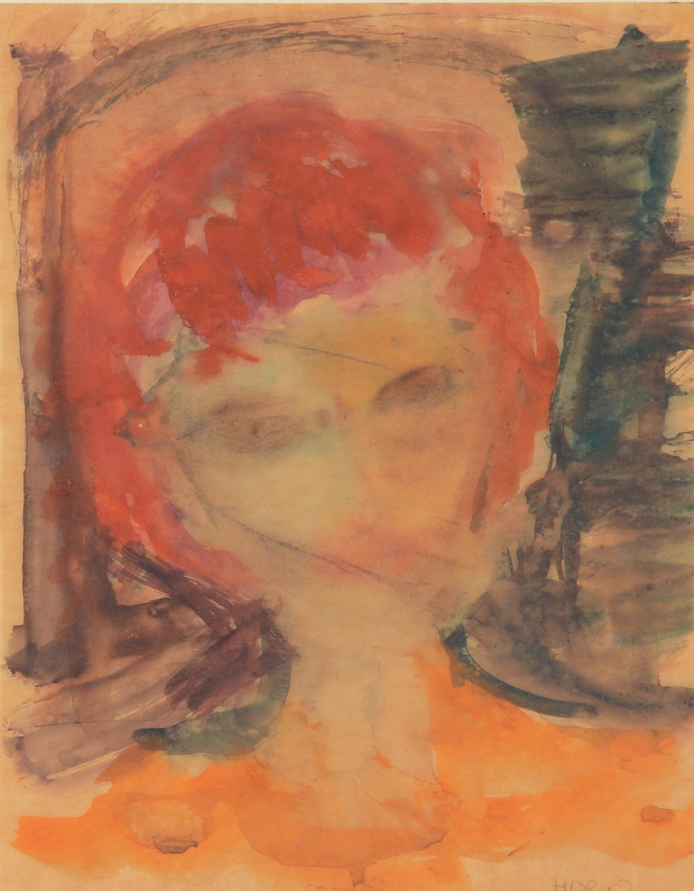 KNUD HORUP. Akvarell.