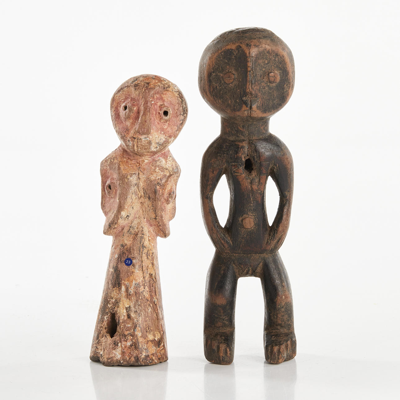 AFRICAN SCULPTURES, 2 pcs, Ngbaka, Congo.