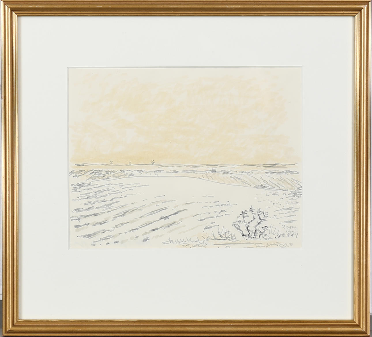 ARTHUR PERCY. Öländskt landskap. Färglitografi, signerad och daterad 1974.