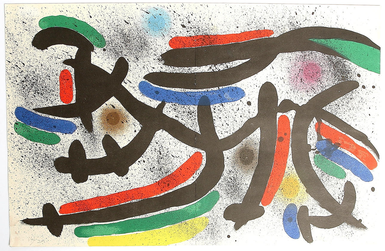 JOAN MIRÓ. Litografi, "Litografia original IV" från boken Joan Miro Lithographies. 1972.
