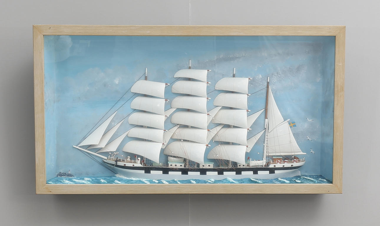 MODELLSKEPP, halvmodell, diorama.