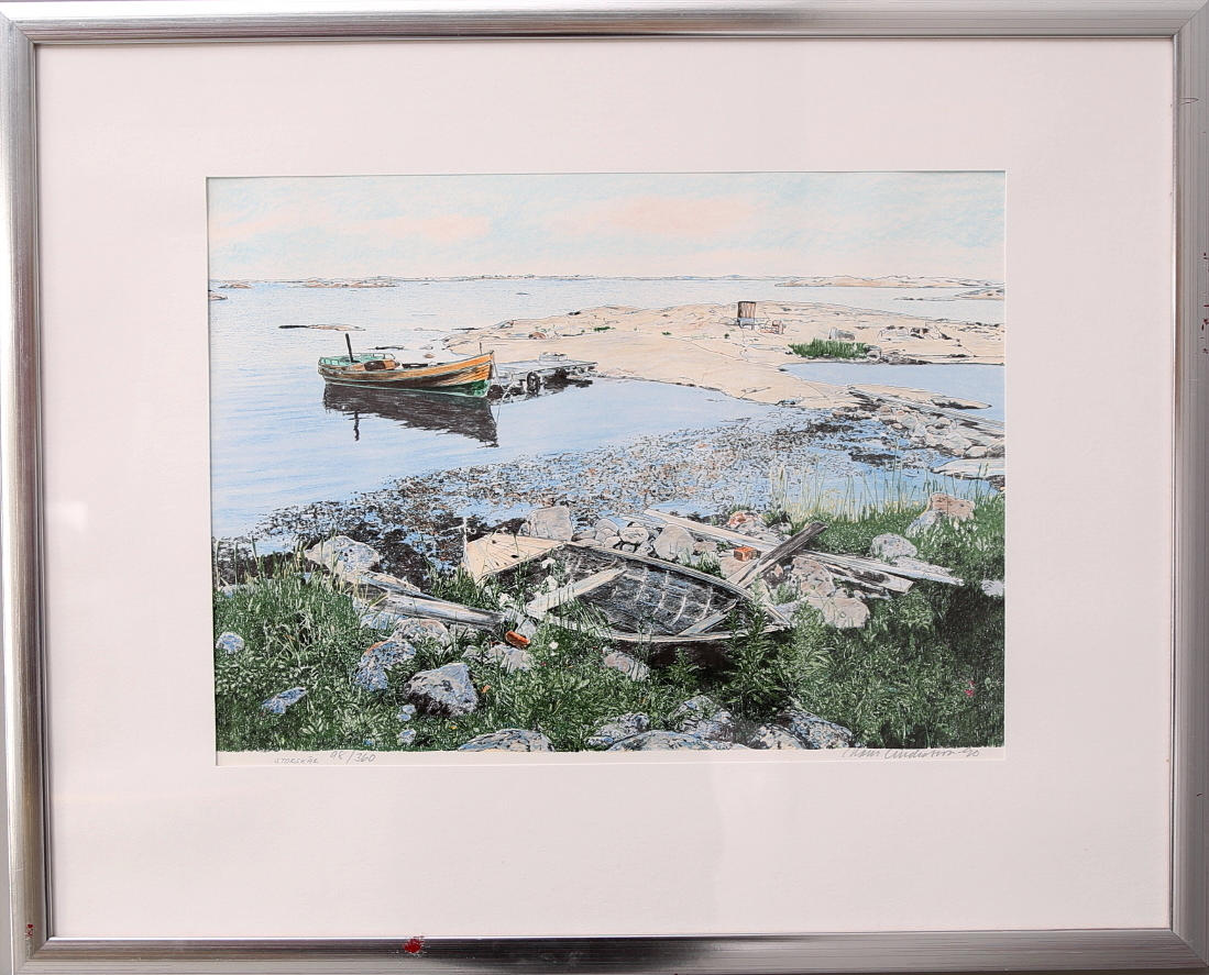 HANS ANDERSSON. Litografi, ekor, signerad och daterad -90, numrerad 98/360.