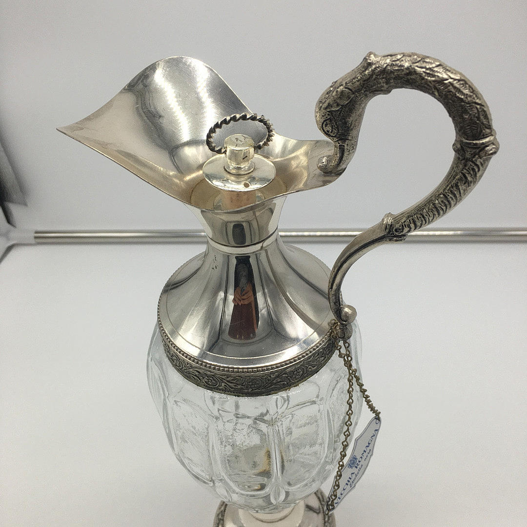 VINTAGE KONJAK KARAFF - VECCHIA ROMAGNA - SILVERPLÄTERAD.