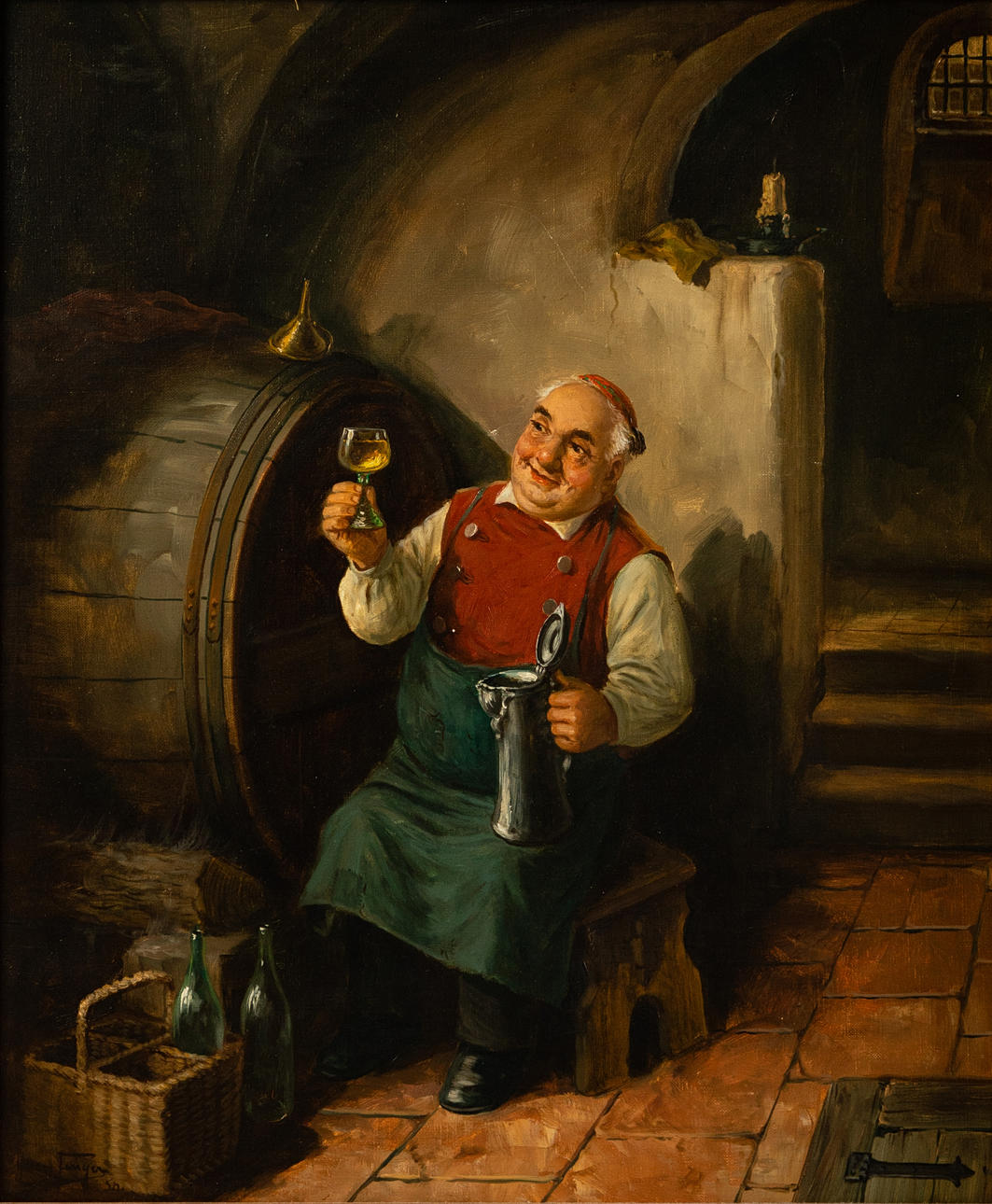 HANS FENGER (1893-1980). Der Weintrinker.