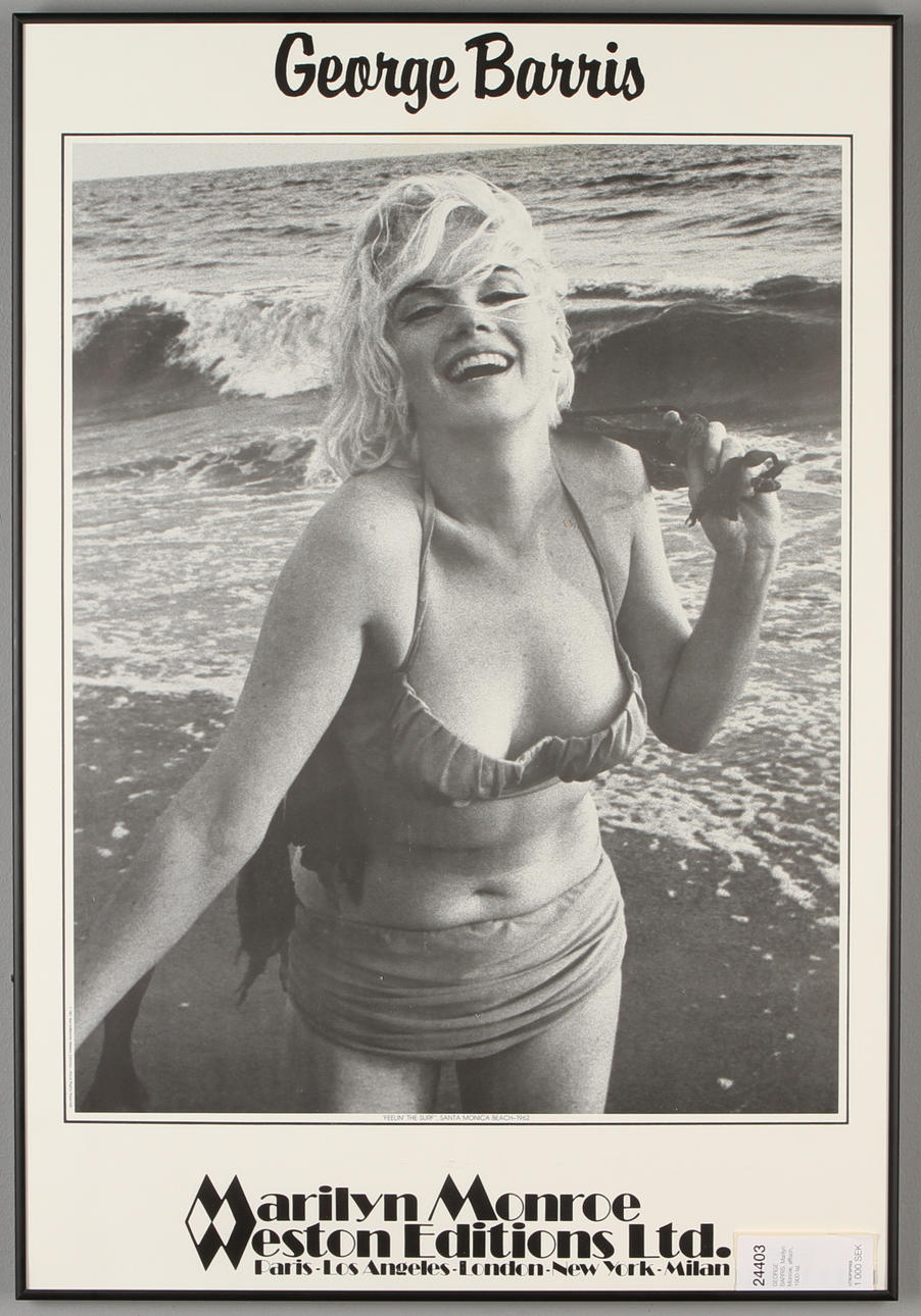 GEORGE BARRIS. Marilyn Monroe, affisch, 1900-tal.