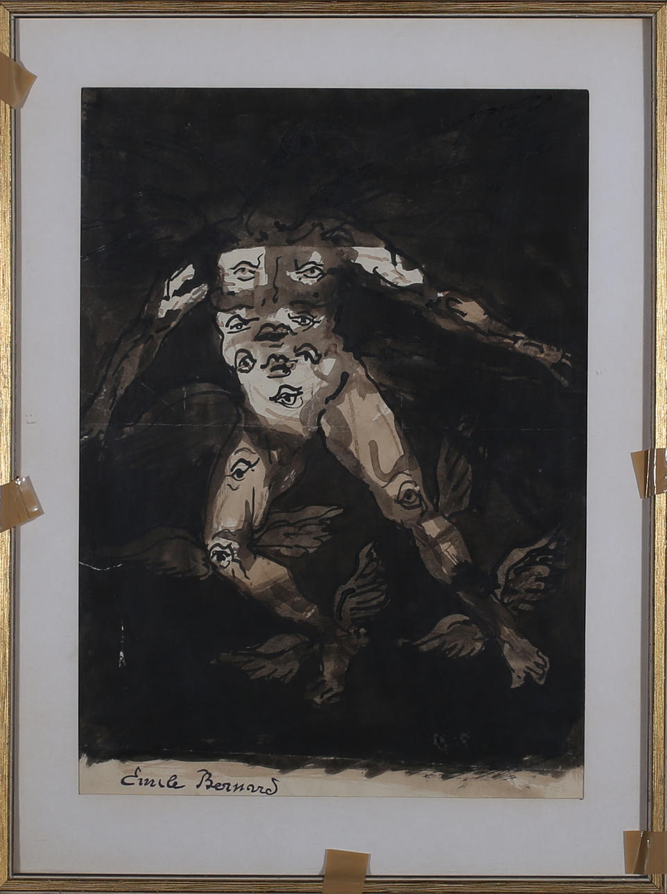 EMILE BERNARD. Akvarell/blandteknik.