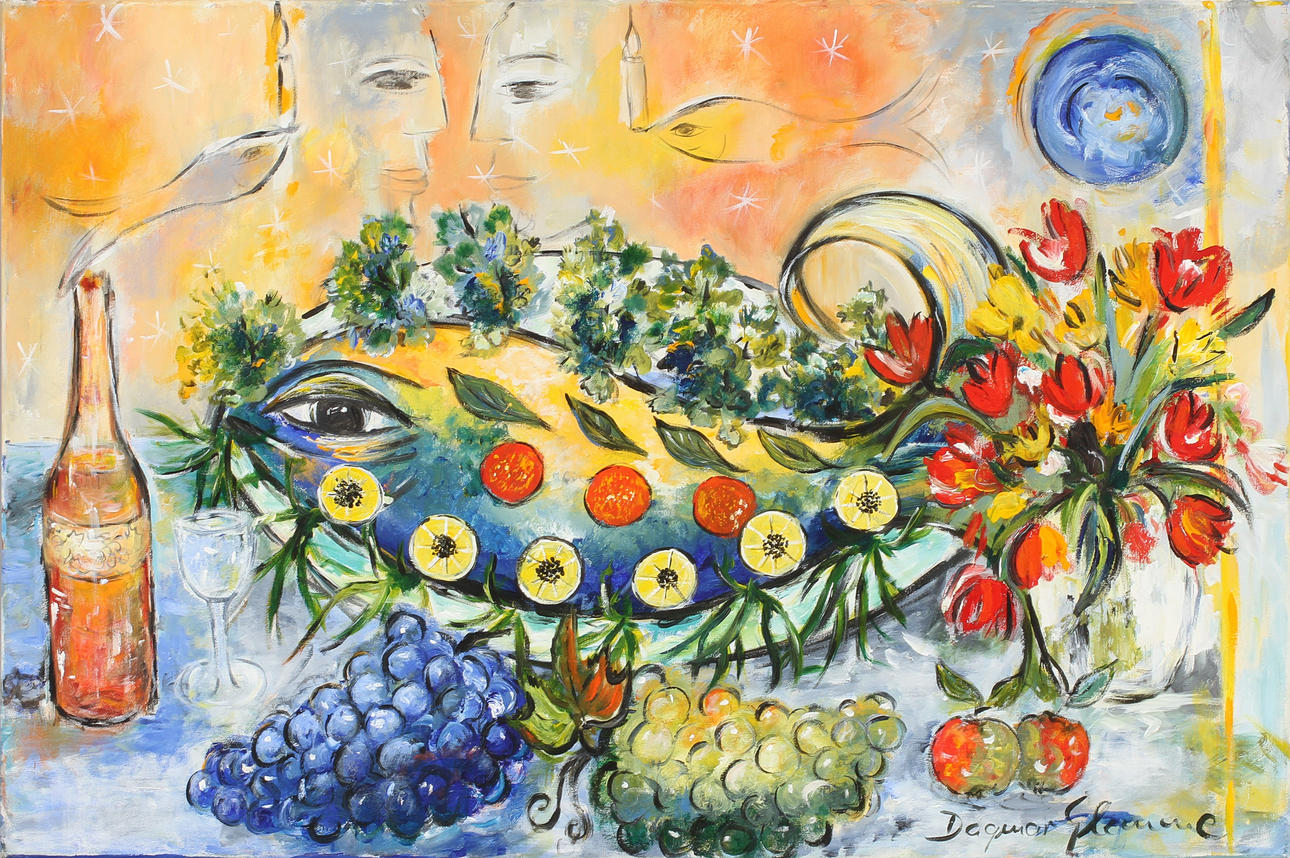 DAGMAR GLEMME. Stilleben, olja på duk, signerad.