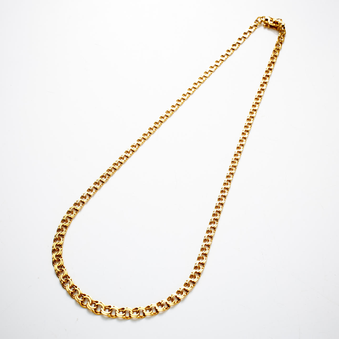 HALSKETTE, 18 Karat Gold, Bismarckglied.