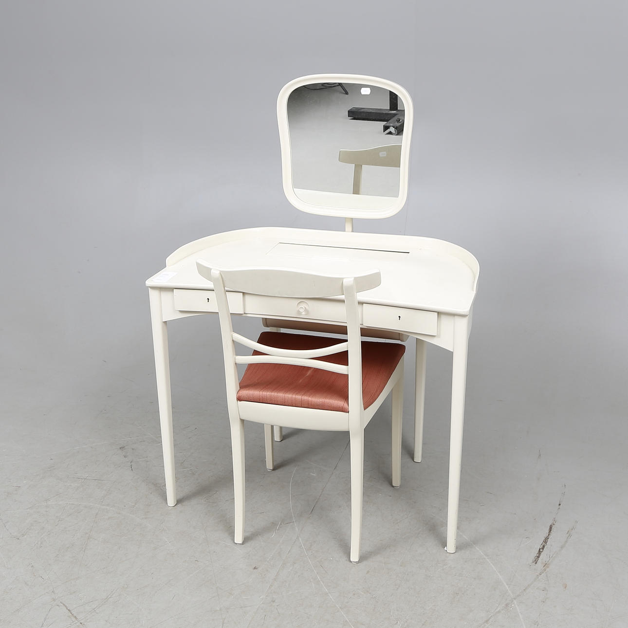 TOALETTBORD och STOL, "Birgitta", Carl Malmsten, Bodafors, 1960-tal.