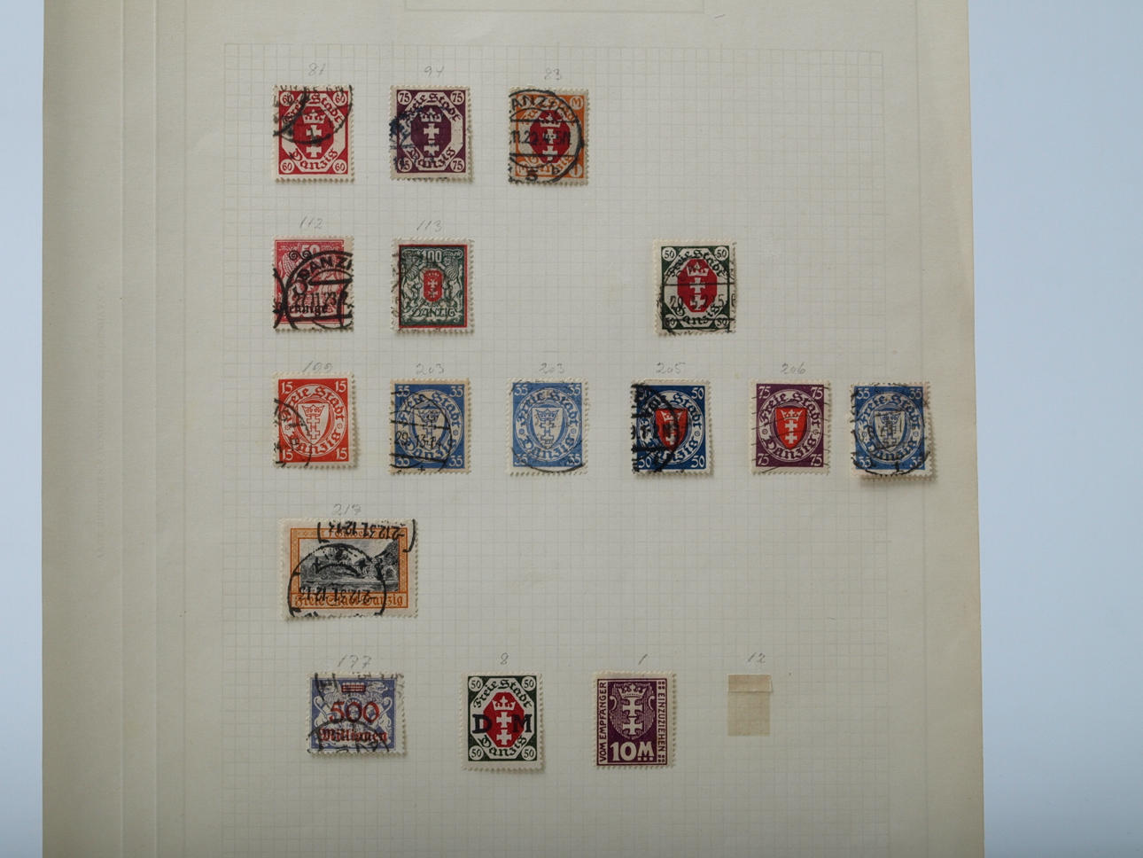 STAMPS, 16 pieces, Danzig, Germany.