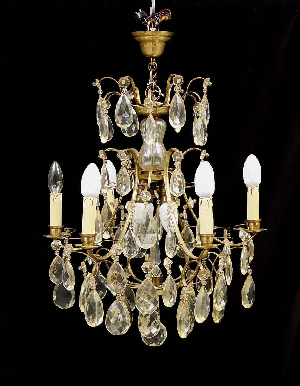 TAKKRONA, rokokostil, 1900-tal, total höjd ca. 74 cm.