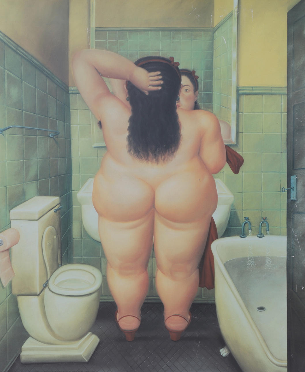 AFTER FERNANDO BOTERO. poster, "Il bagno".