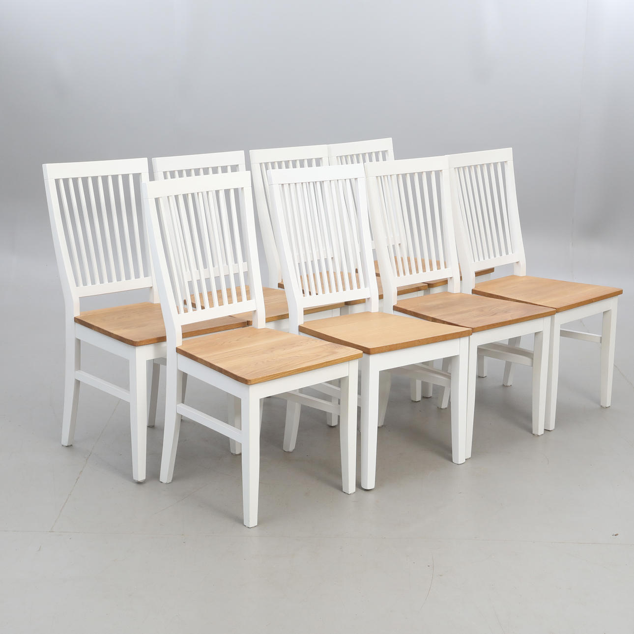 VITA KÖKSSTOLAR, 8st.