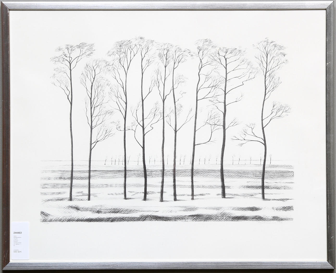 HANS HERMANSSON. Litografi, provtryck, signerad, numrerad 60/60 och daterad -77.