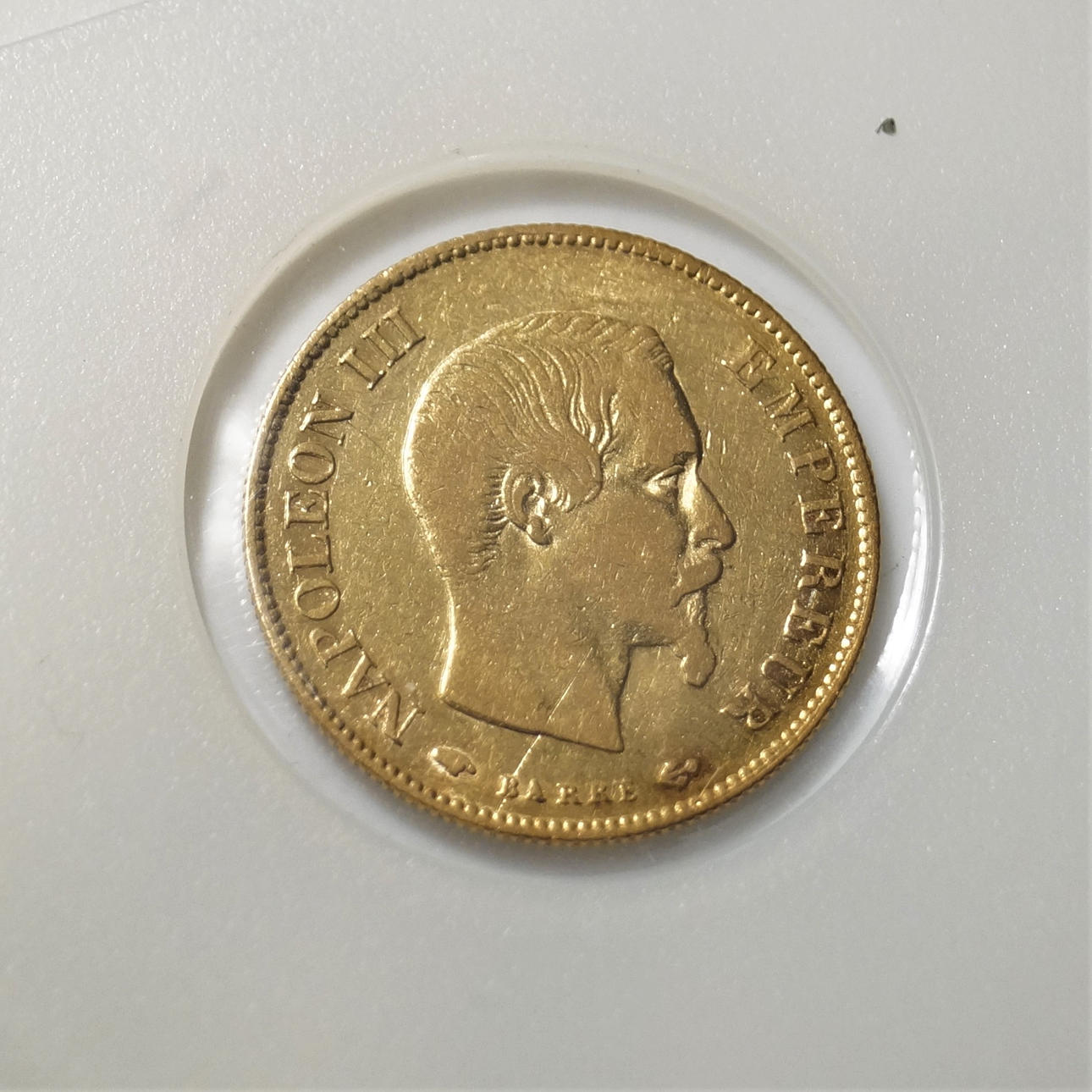 MONEDA DE ORO, 10 Francos, Francia 1859.