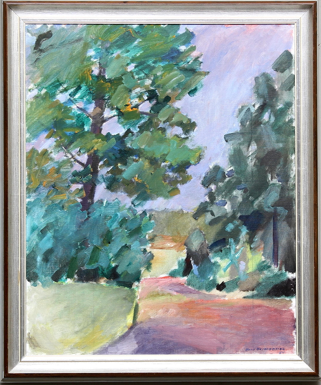 HANS HERMANSSON. Olja på duk, signerad och daterad 84.