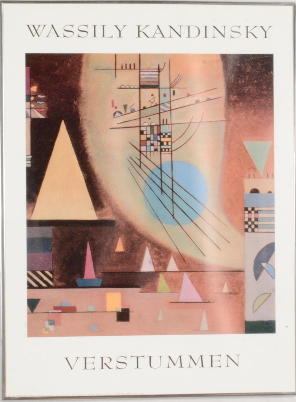 EXHIBITION POSTER, offset print, Wassily Kandinsky, Verstummen.