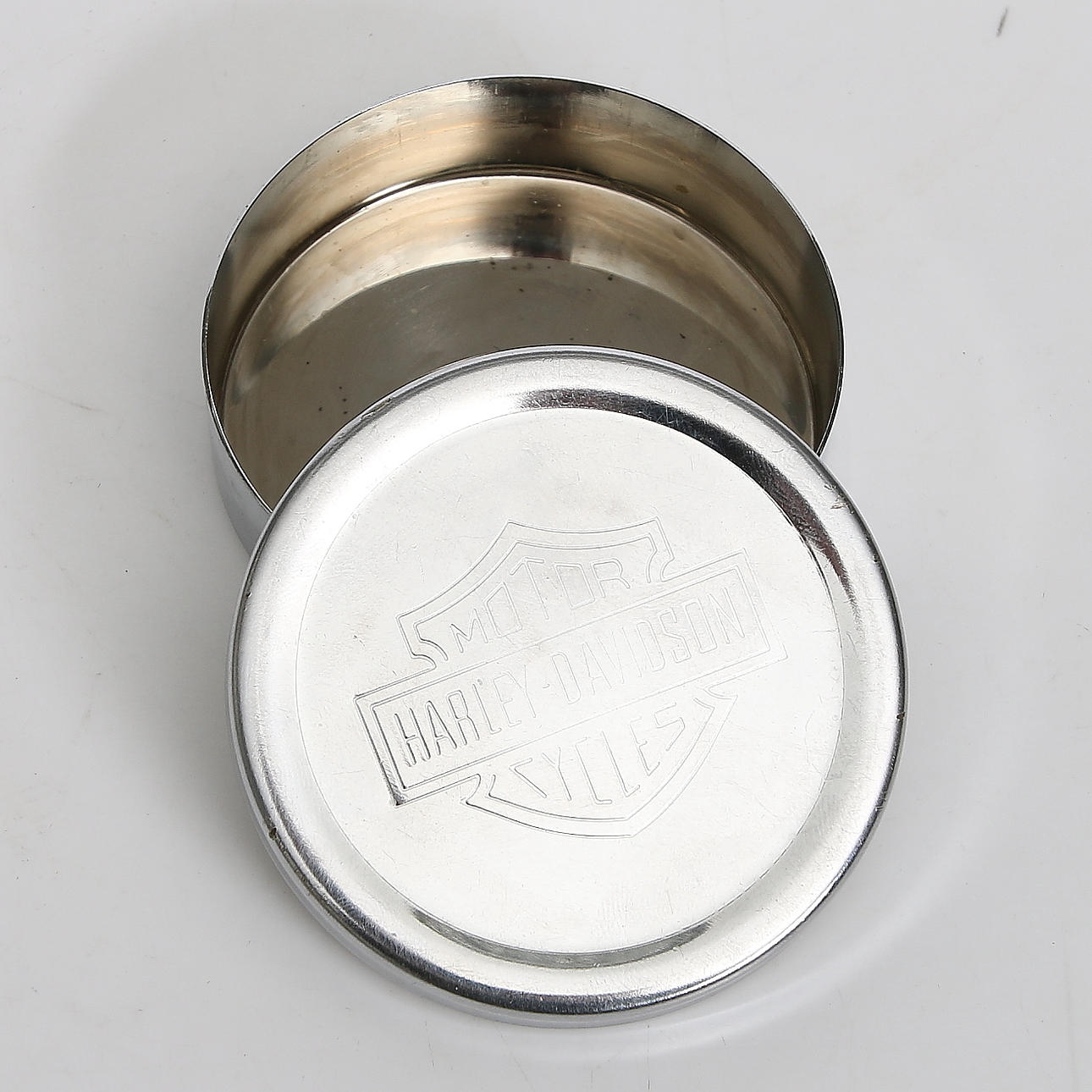 SNUSBURK, rostfritt stål, Harley Davidson, Eskilstuna.