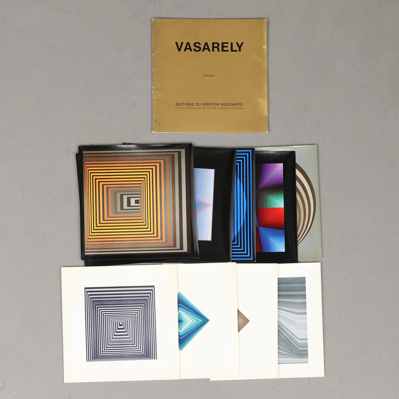 VICTOR VASARELY. Mappe "Vonal", Éditions Du Griffon Neuchâtel 1971.