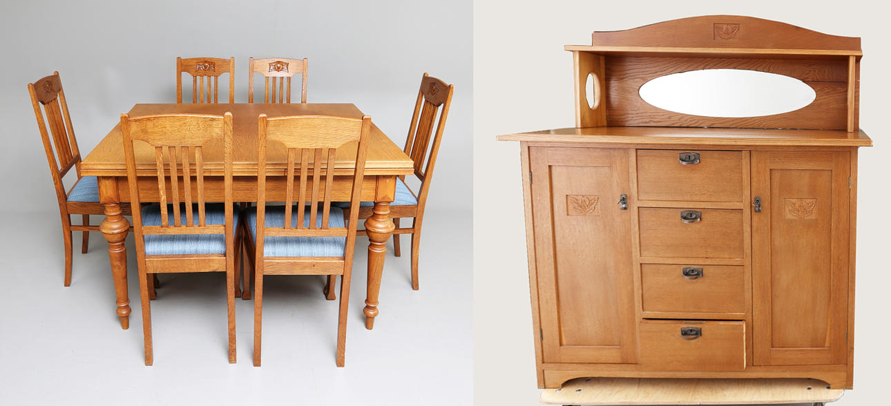 MATSALSMÖBEL, 8 delar, Jugend, "Äpplet".