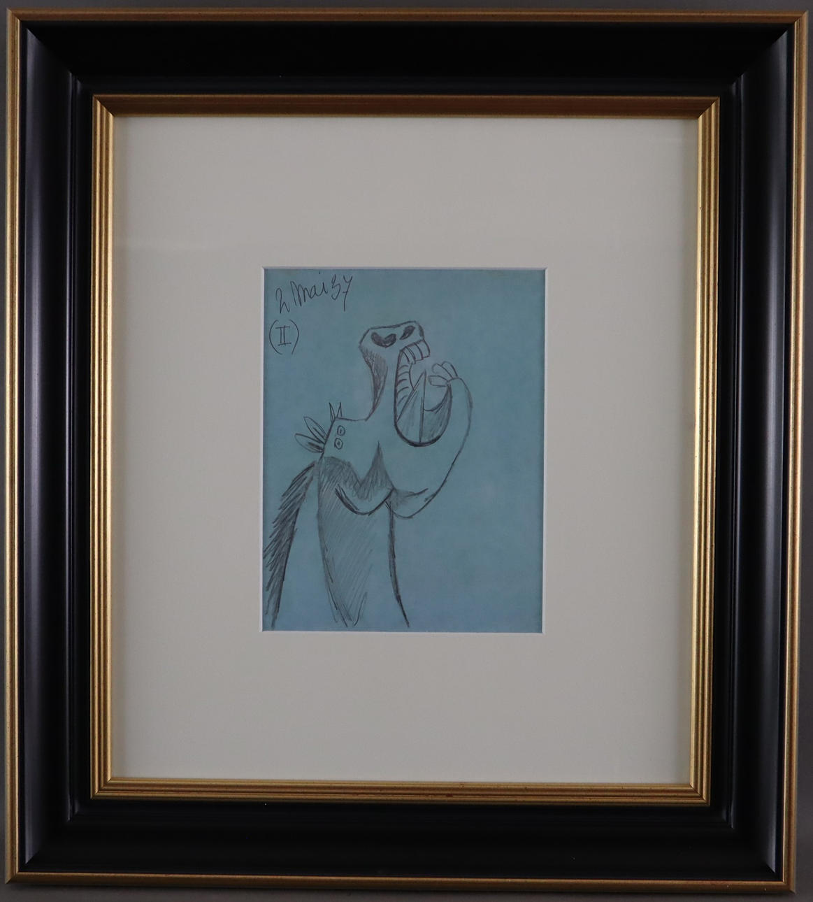 - PICASSO, PABLO. - Cabeza de caballo, boceto para "Guernica".