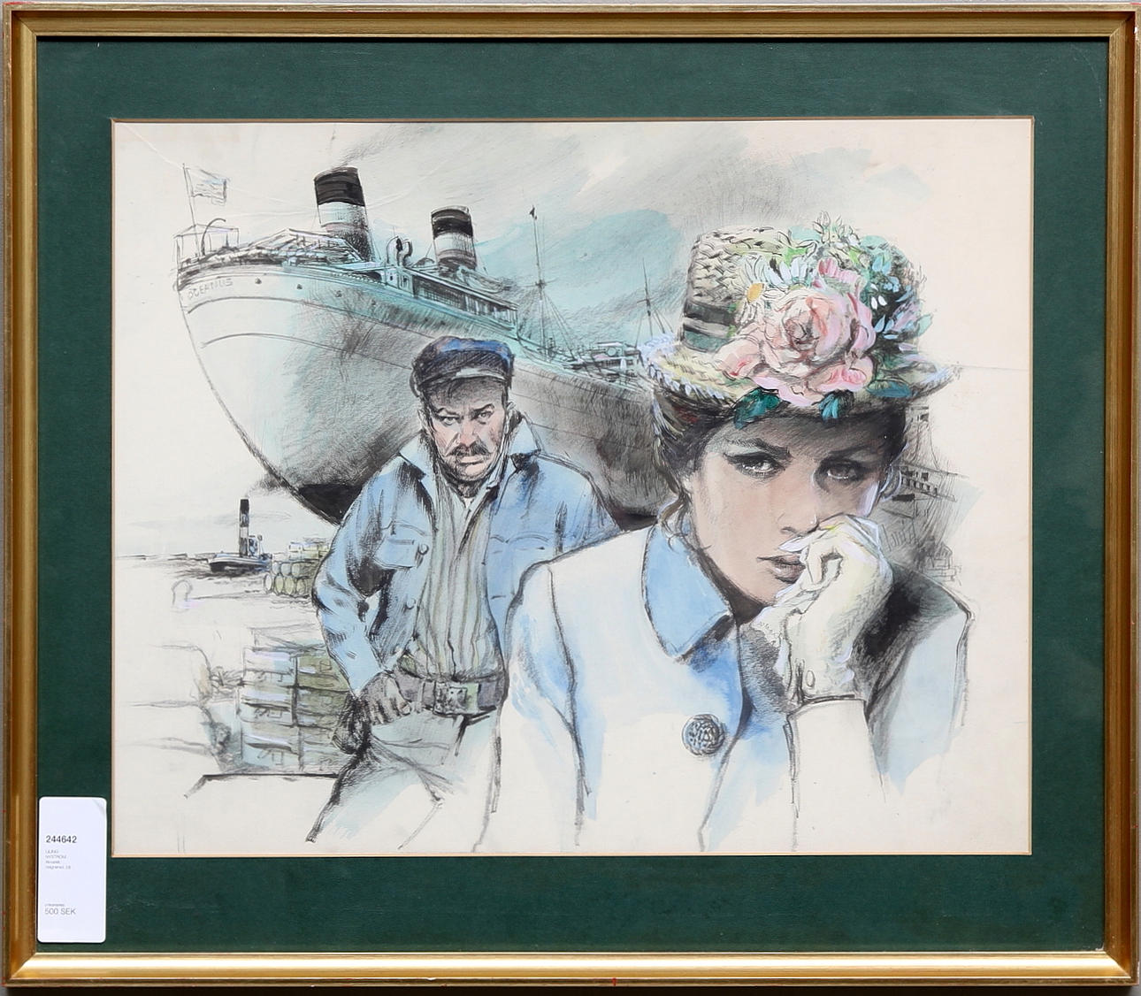 LILING NYSTRÖM. Akvarell, osignerad.