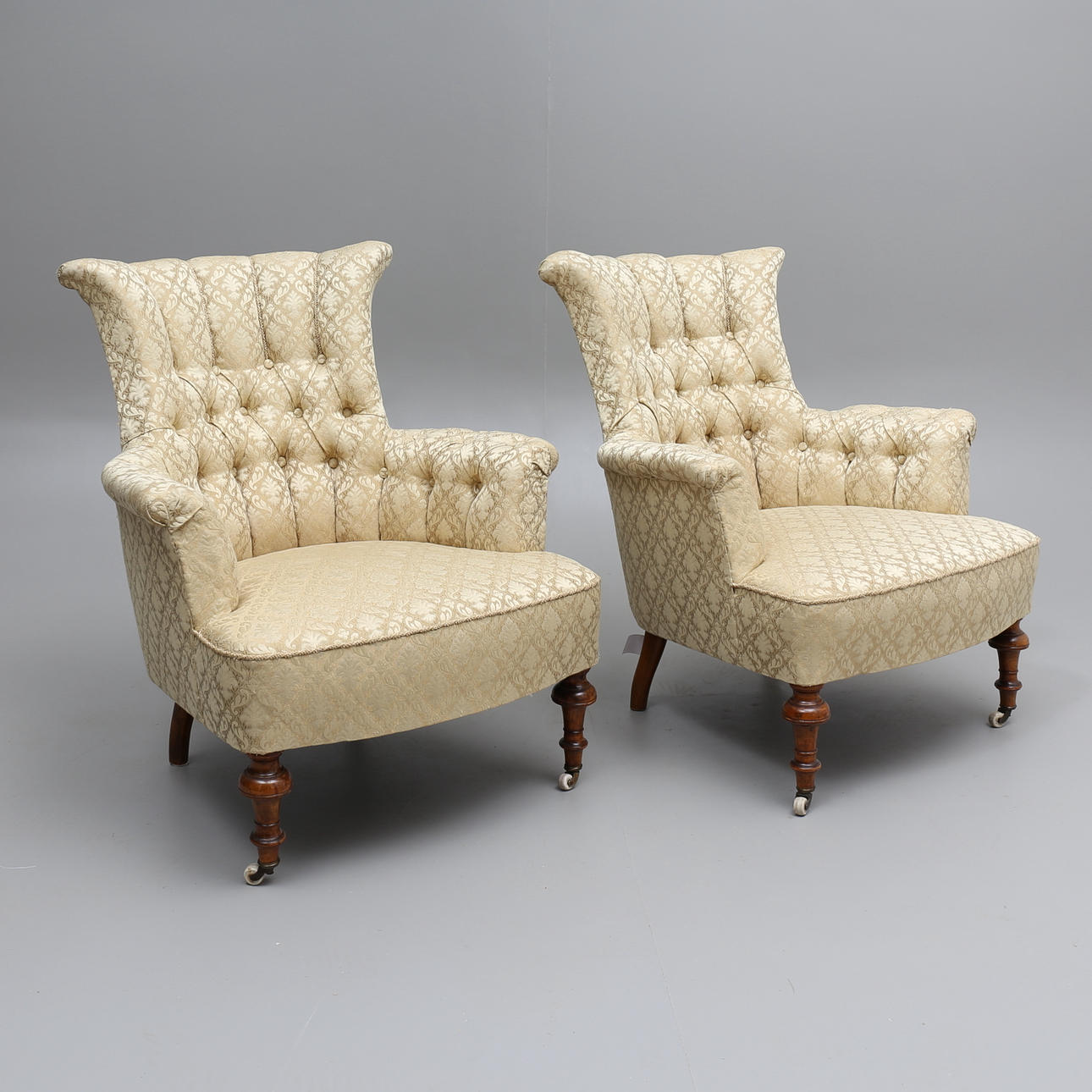 FÅTÖLJER, ett par, nyrokoko, 18-1900-tal.