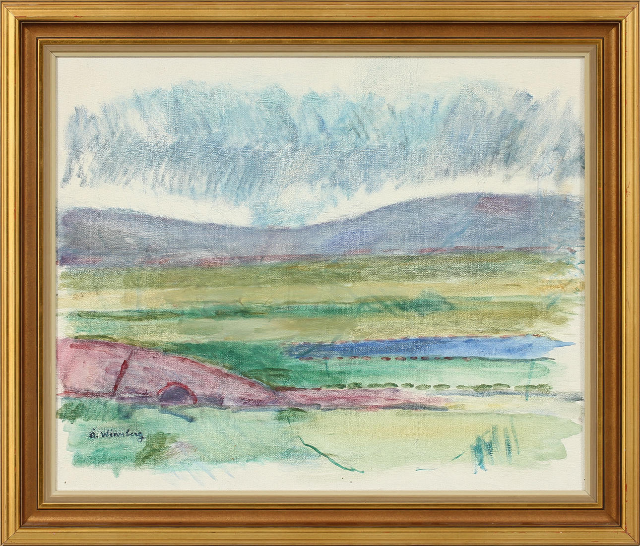 ÅKE WINNBERG. landskap, olja på duk, signerad.