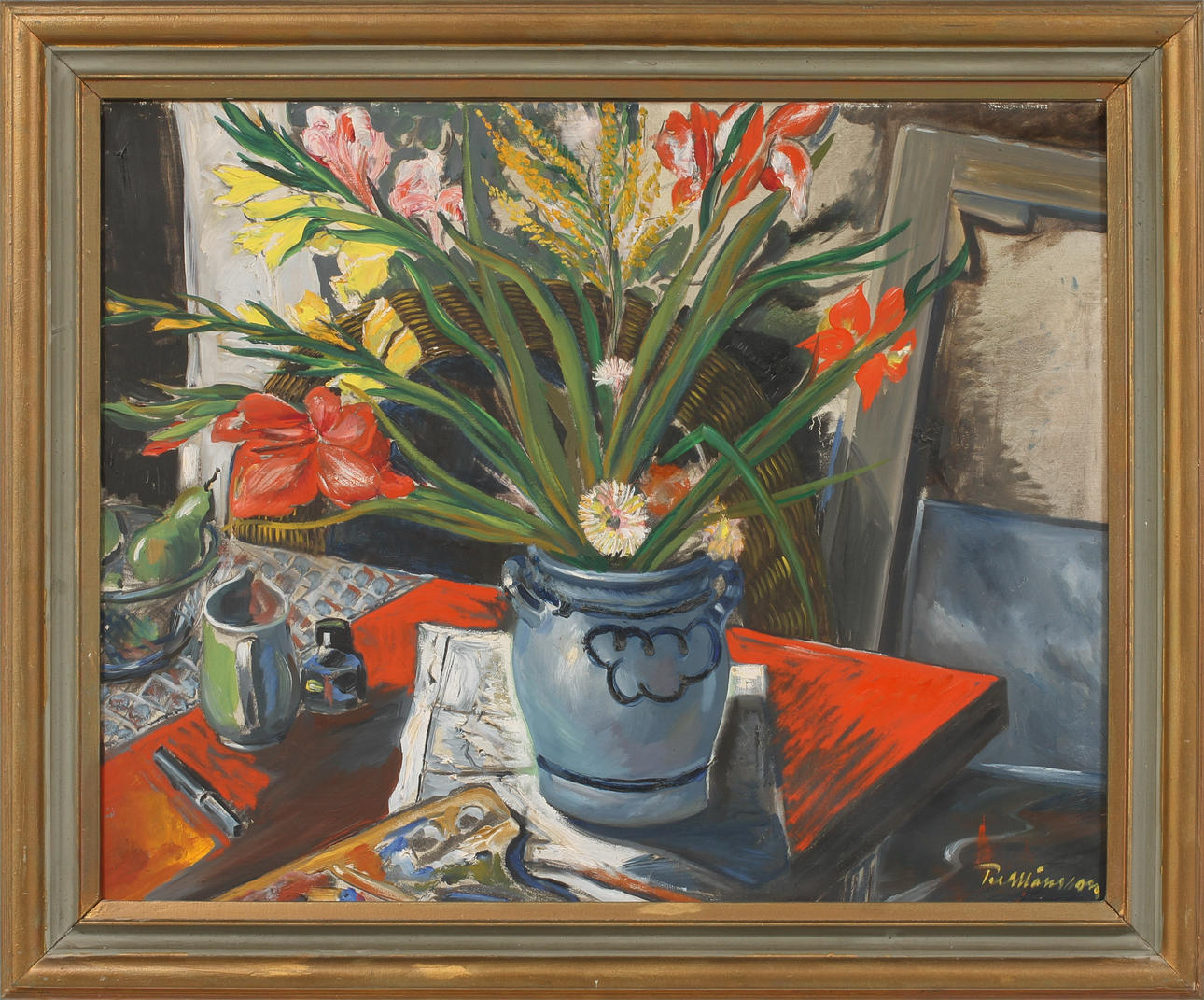 PER MÅNSSON. Stilleben, olja på duk, signerad.