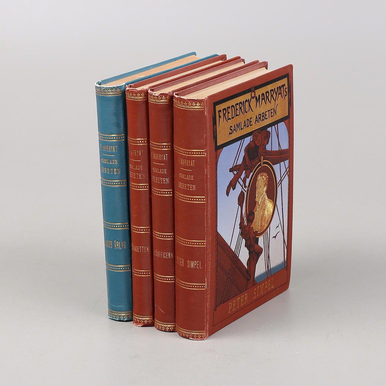 FREDERICK MARRYAT. Obras completas, 4 libros, 1880/1890.