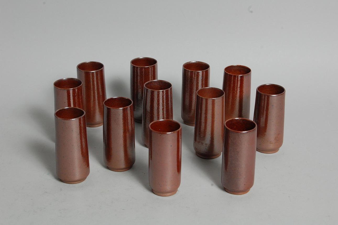 SNAPSGLAS, 12 st, keramik, Höganäs.