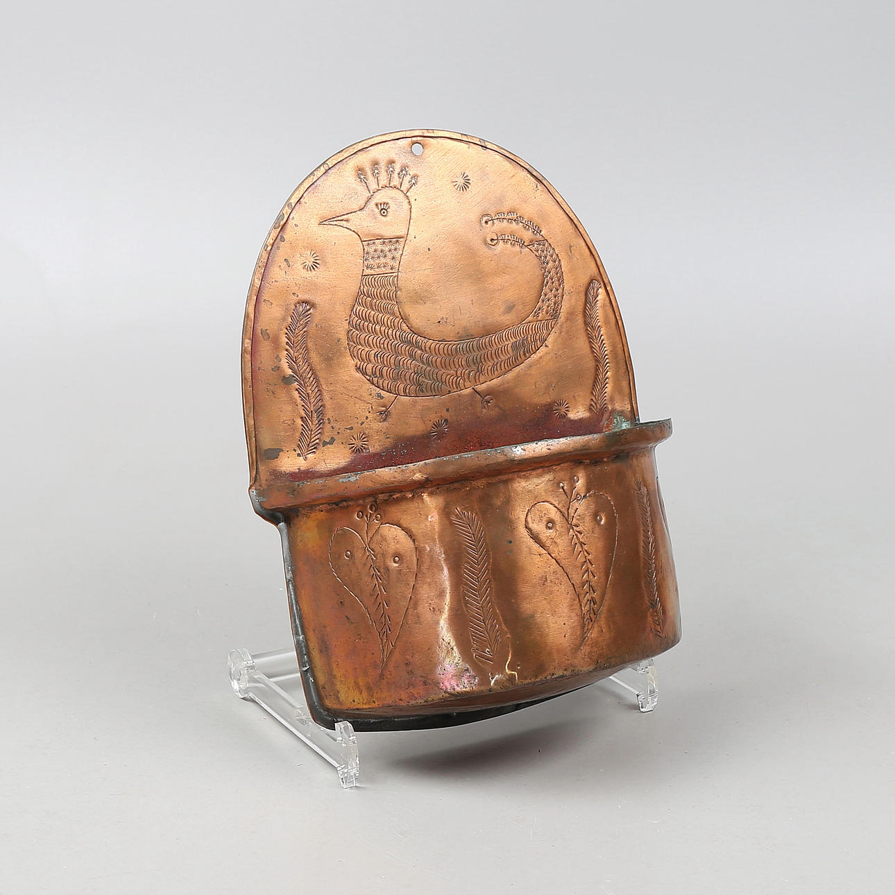 COPPER POT, Wall-hung, 1900s.