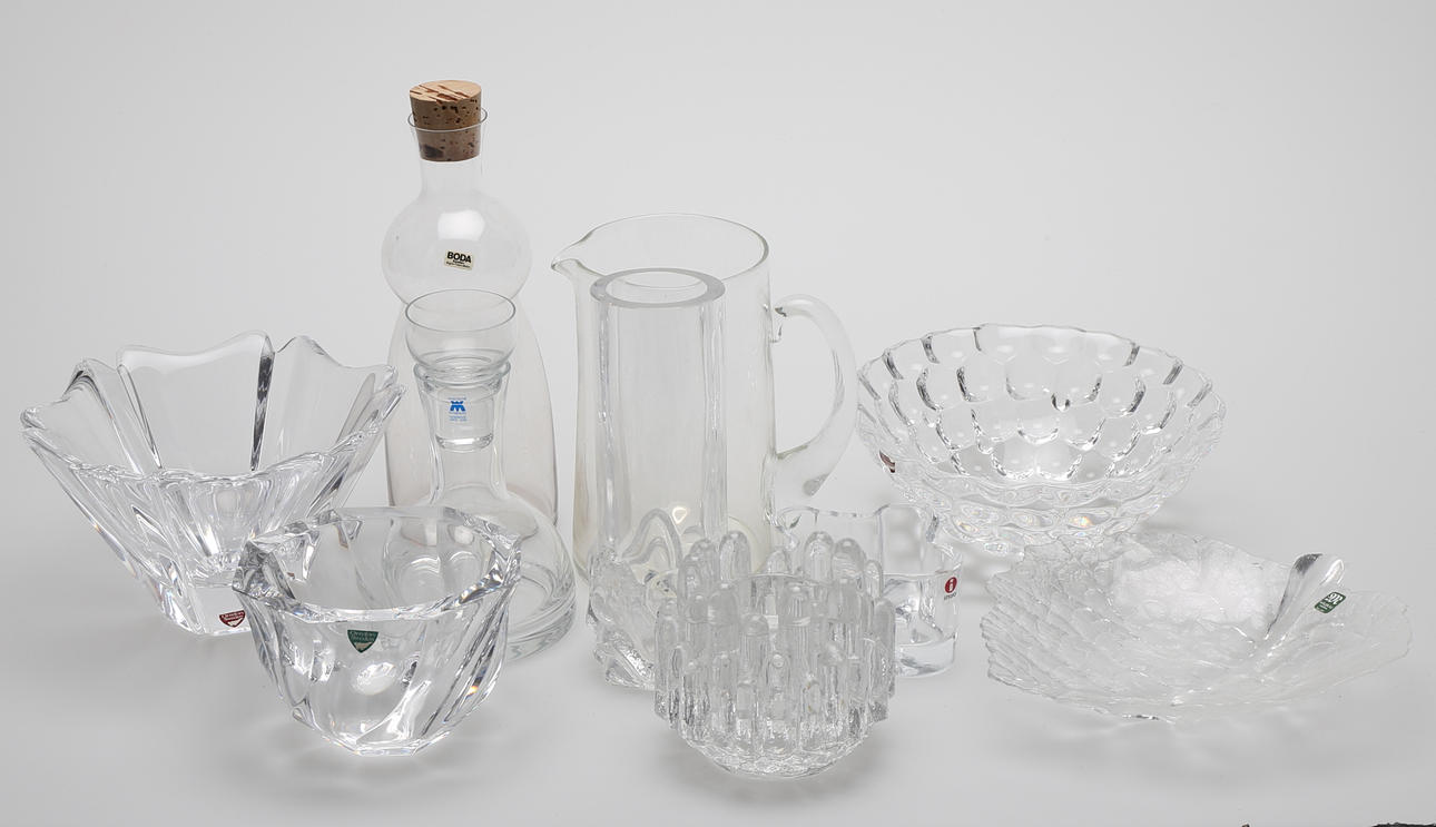 PARTI GLAS (24), Orrefors, Iittala, Reijmyre, m.m.