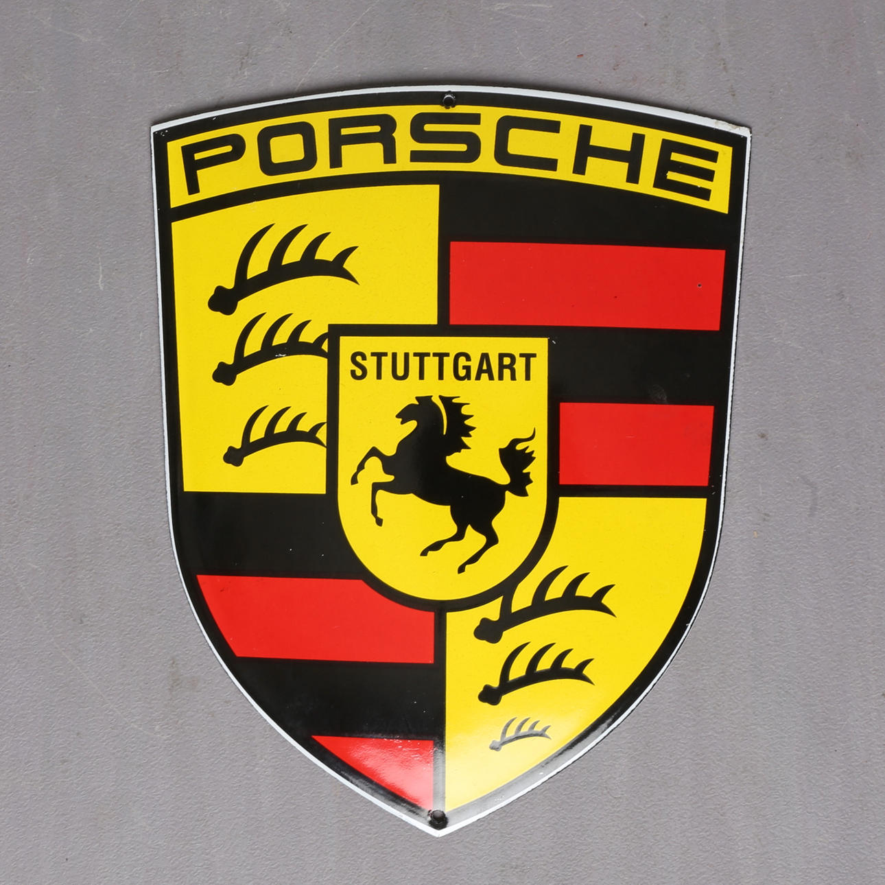 PORSCHE, Plakette, Metall.