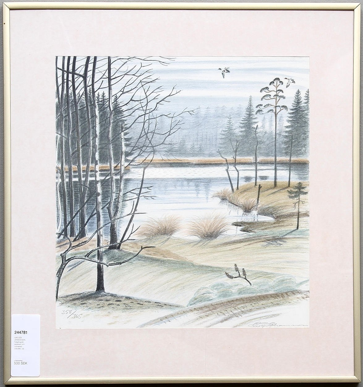 GREGER JOHANSSON. Färglitografi, signerad och numrerad 358/365.