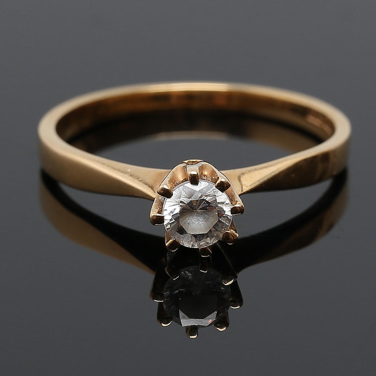 RING, 18k, vit sten. Odenguld, Köping, 1993. Smycken & Ädelstenar ...