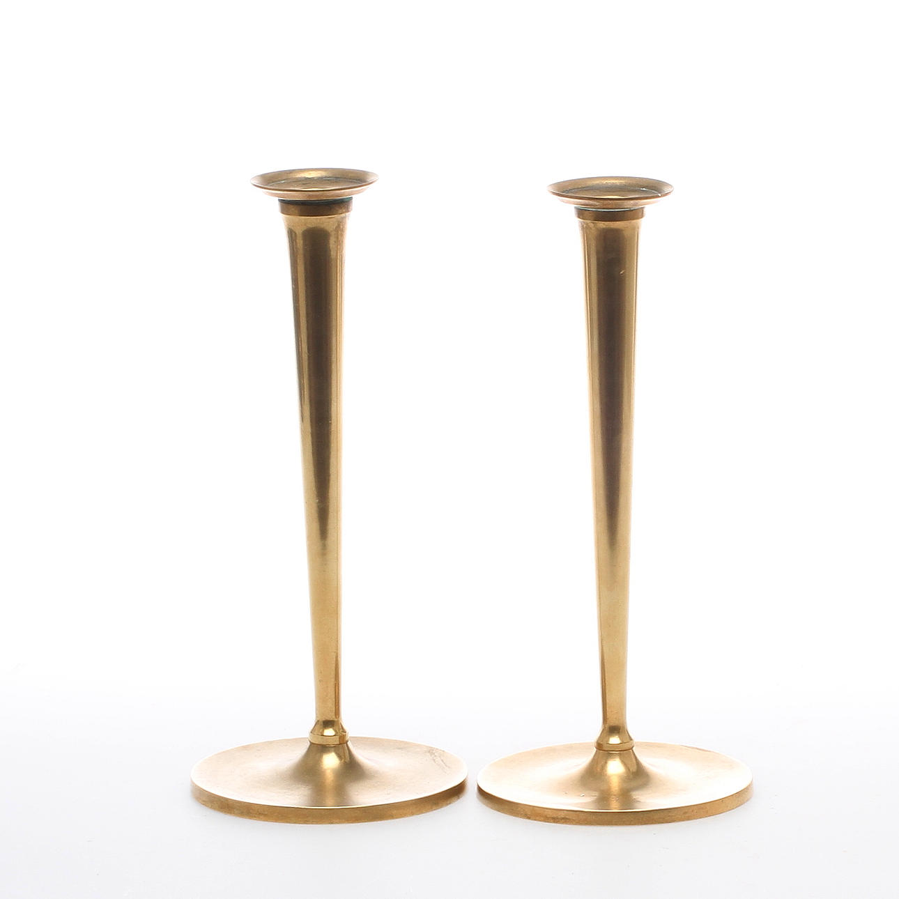 LJUSSTAKAR, 1 par, mässing, Grillby Metallfabrik, no 103.