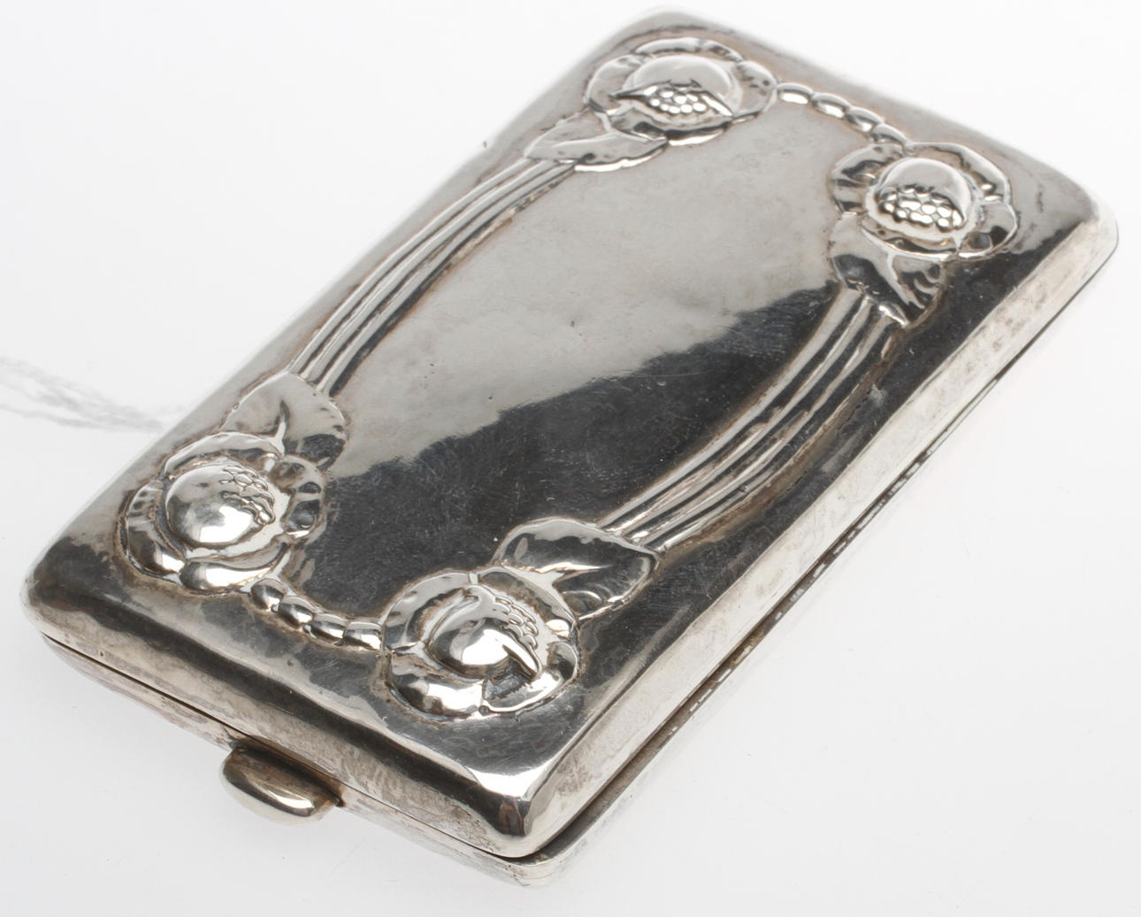 ETUI, silver, Evald J. Nielsen, Christian F. Heise, Danmark 1919, vikt ca. 77,9 gram.